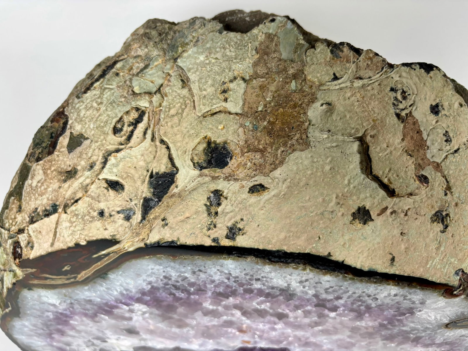 Amethyst Geode Slab on Custom Stand - 8