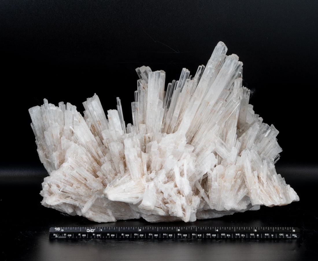 Large Rare Scolecite Specimen: Rare, large and delicate scolecite specimen from Maharashta, India. 5" x 7.5" x 4". 2 lbs, 11 oz.
