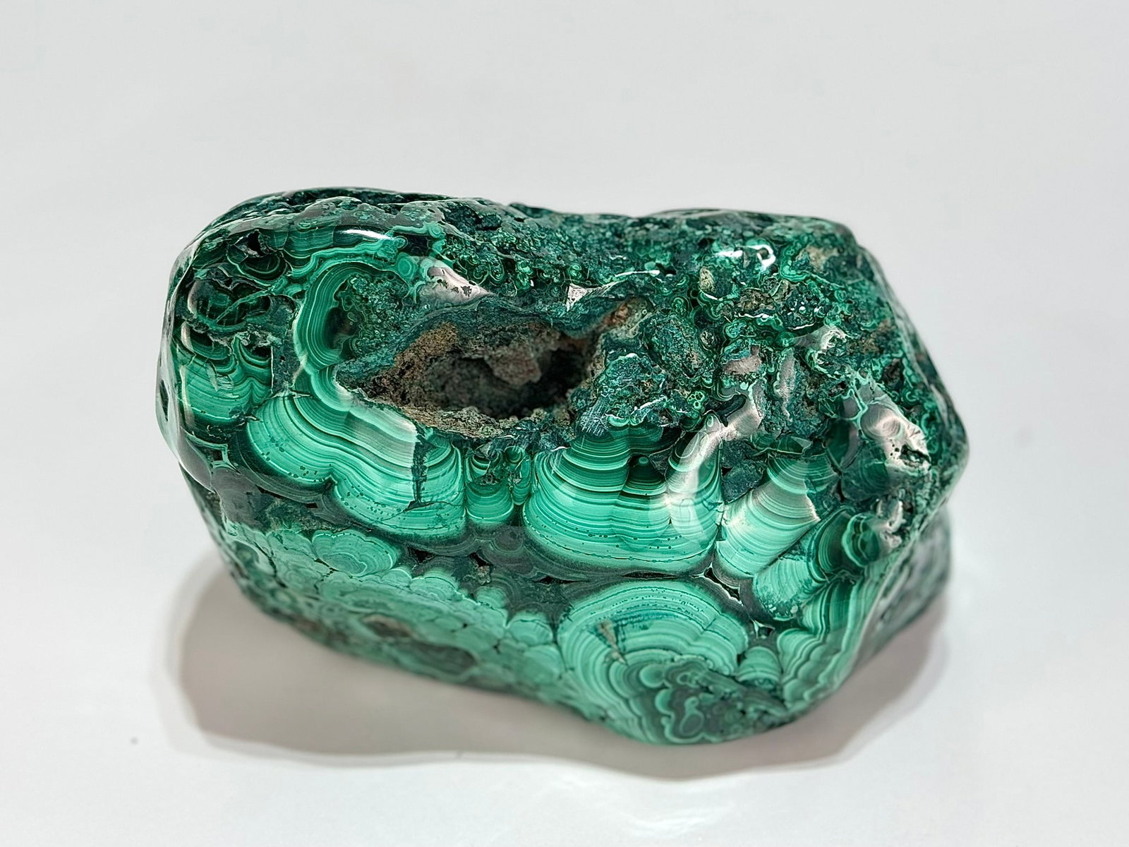 Polished Malachite Formation - 7