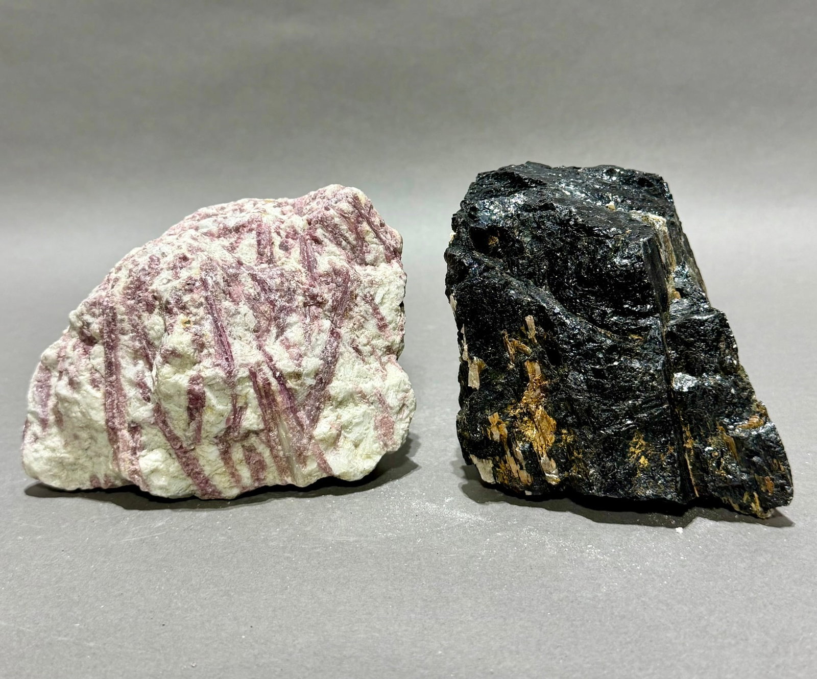 Two Tourmaline Specimens: Two tourmaline specimens from Brazil. 5 pounds total weight.