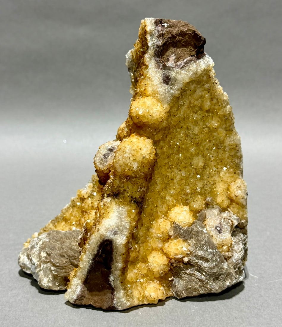 Citrine Geode With Stalactites - 3