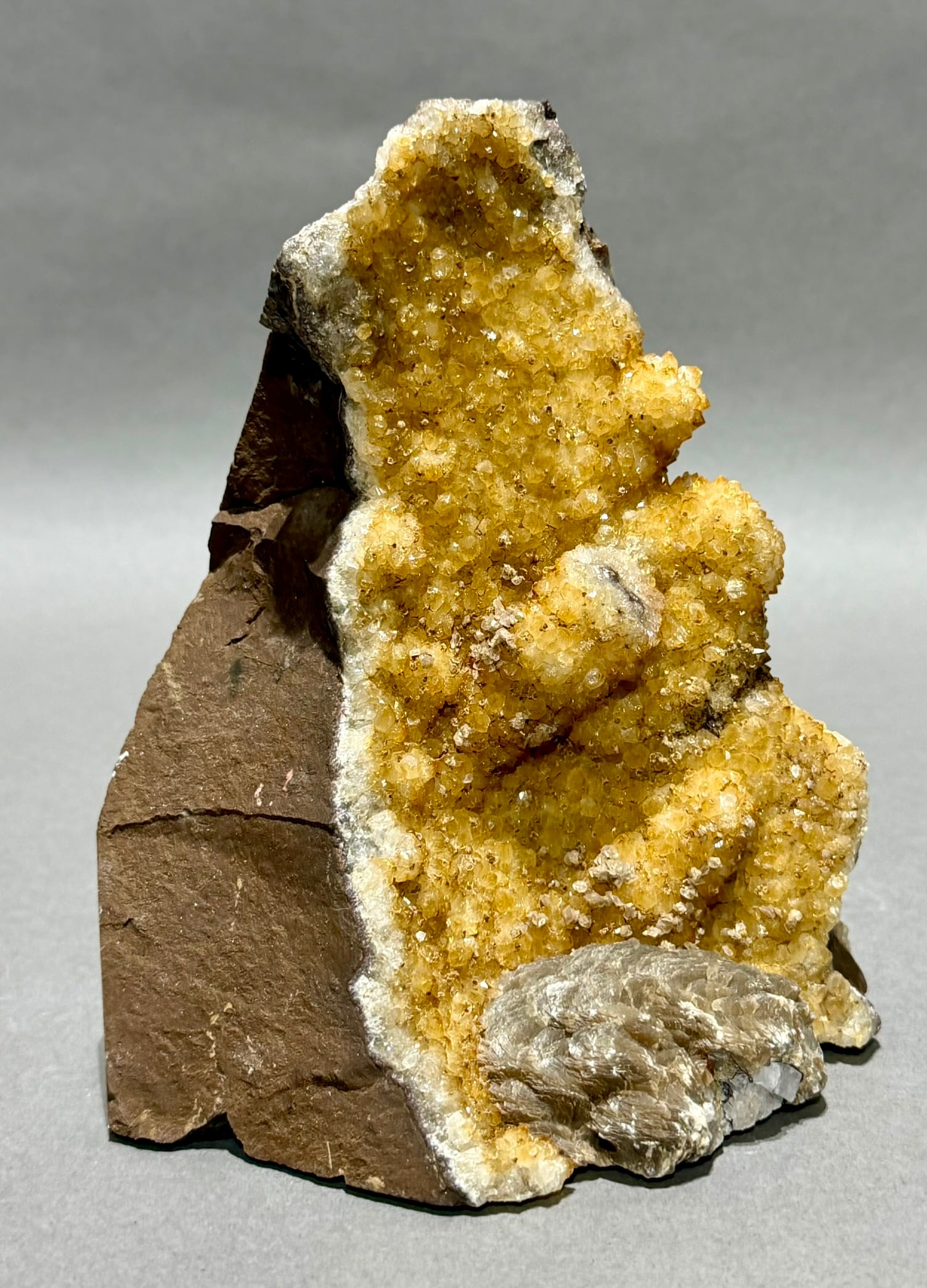 Citrine Geode With Stalactites - 5