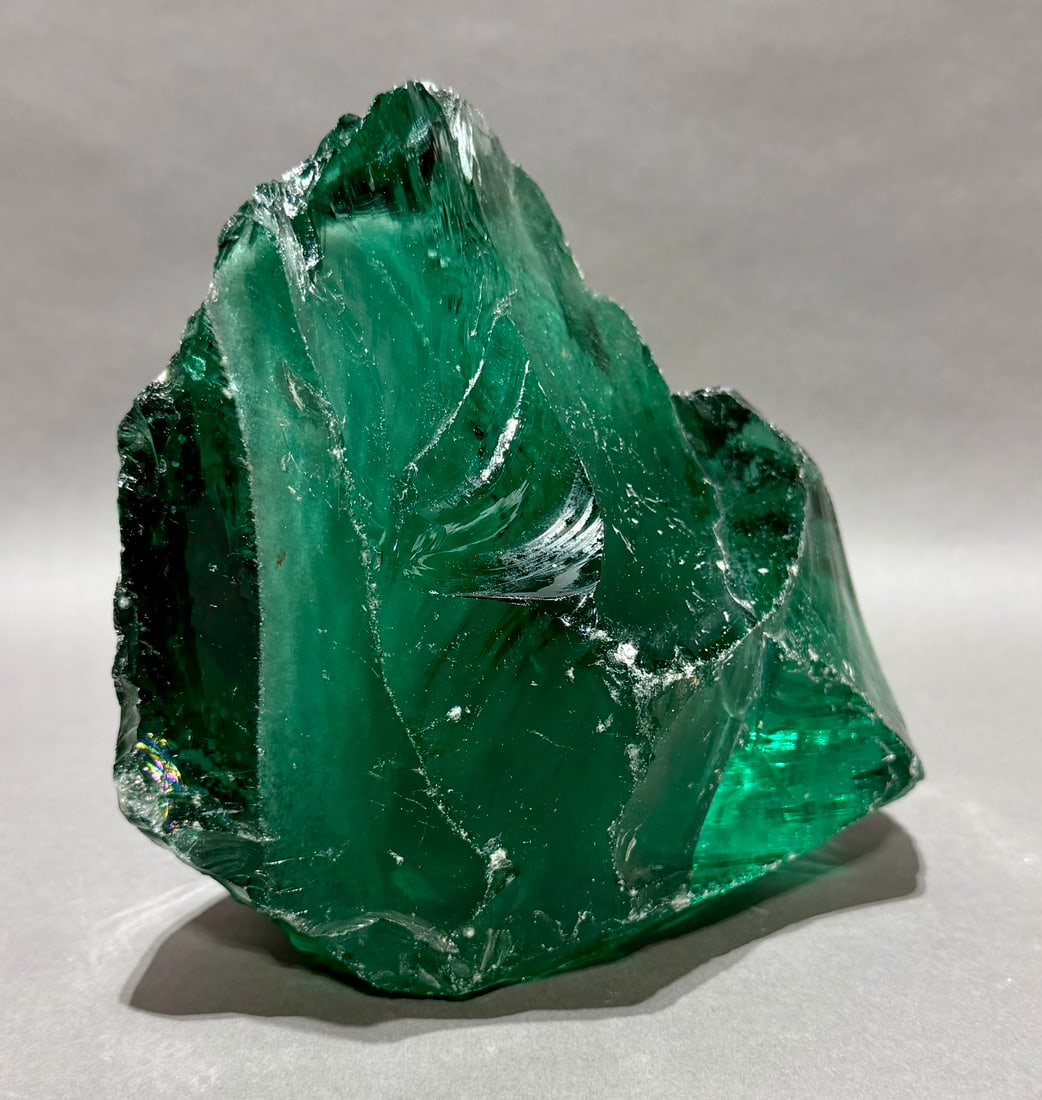 Green Obsidian Freeform: Green obsidian freeform from Mexico. 7.25" x 9" x 5.5". 11.22 pounds.