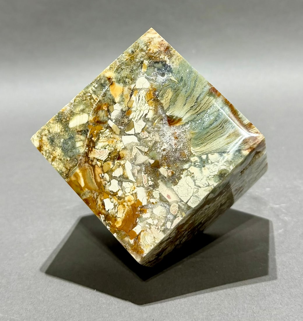 Ocean Jasper Standing Cube - 3