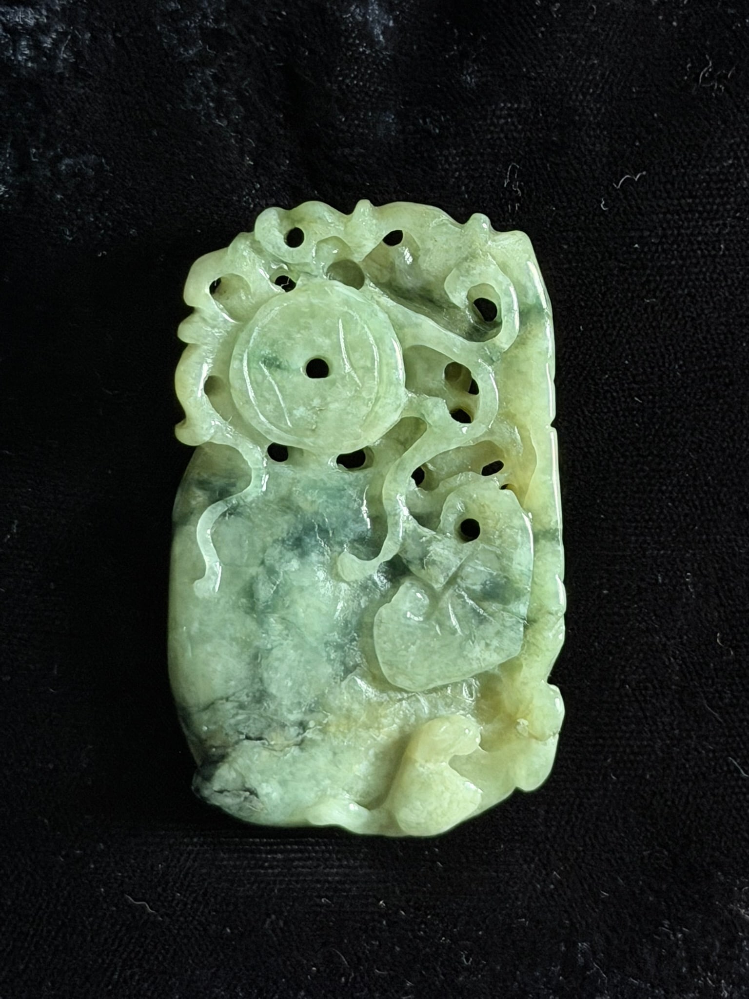 Large Carved Jade Pendant - 6