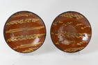 Pair of 19th Century Redware Plates.