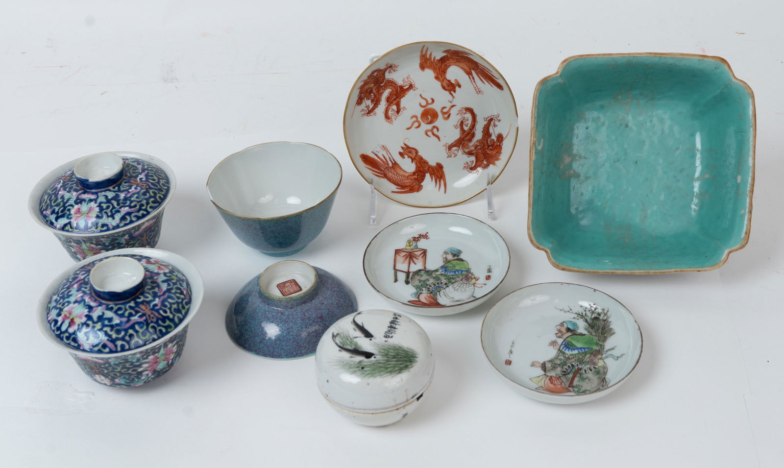 Lot of Eight Chinese Porcelain Items. (1 of 20)
