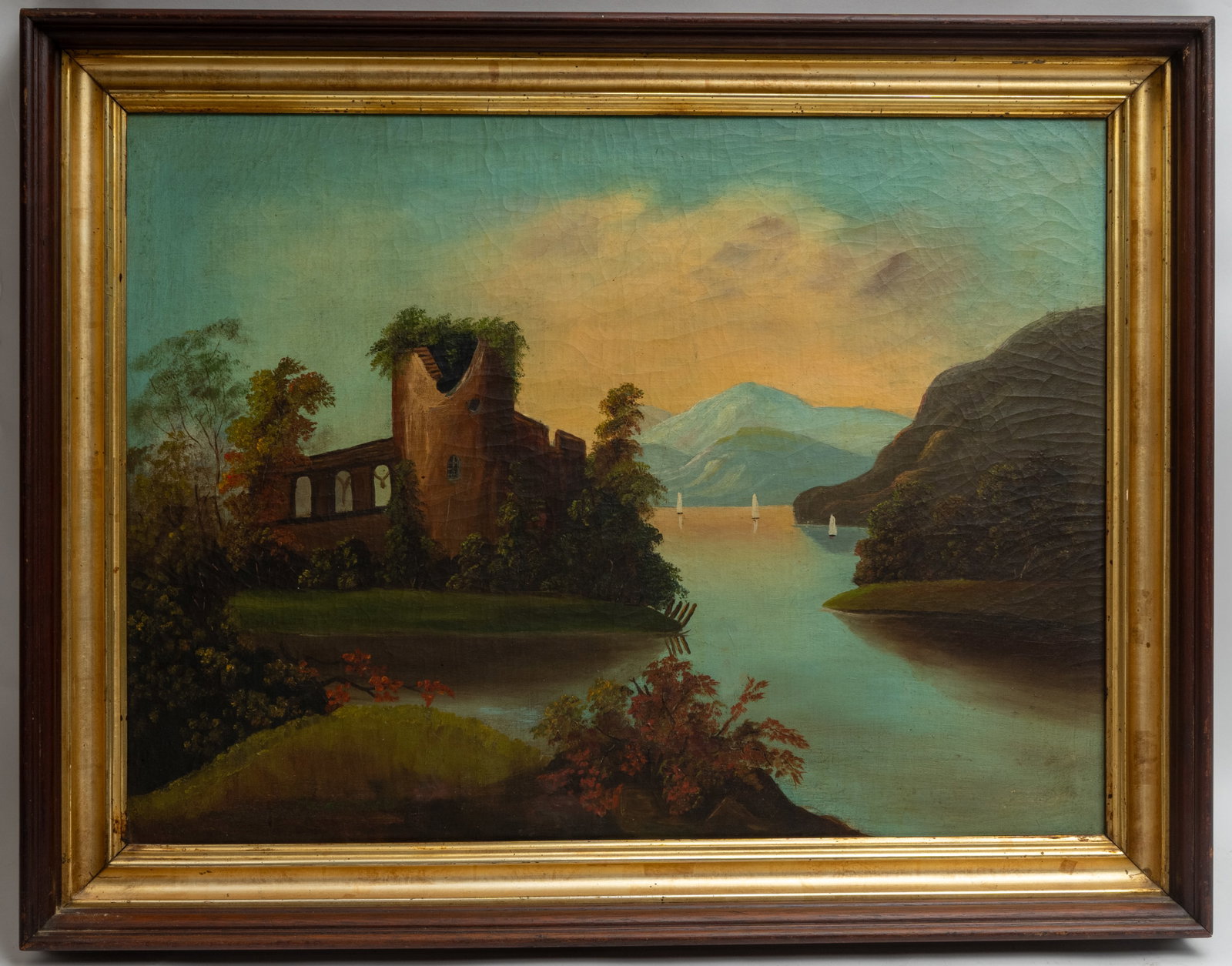 Original Antique Landscape Painting. (1 of 2)
