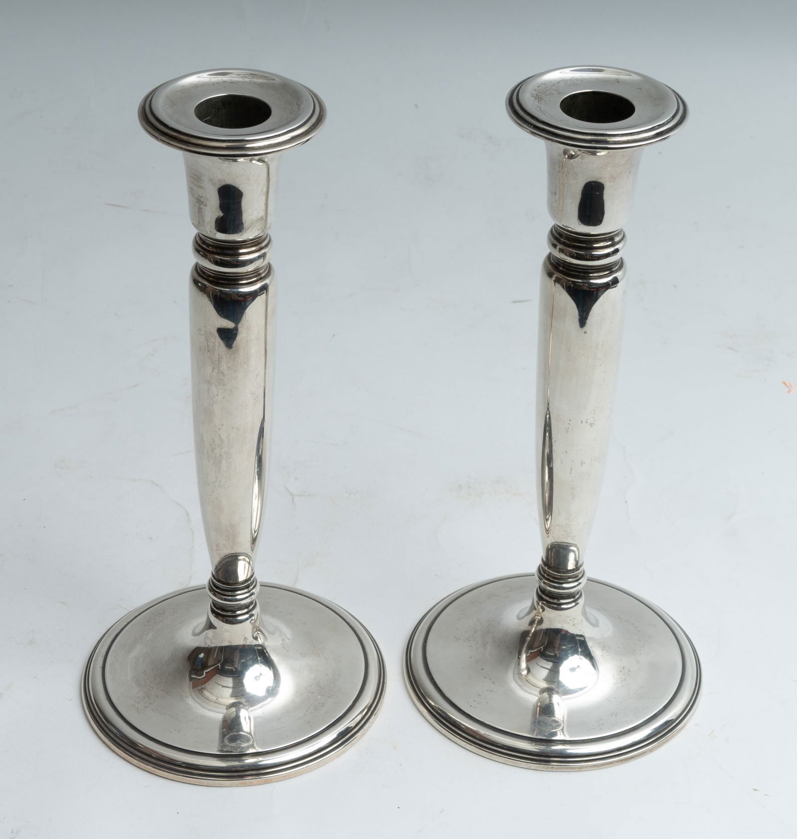 Pair of Antique Tiffany Sterling Silver Candle Stands. (1 of 7)