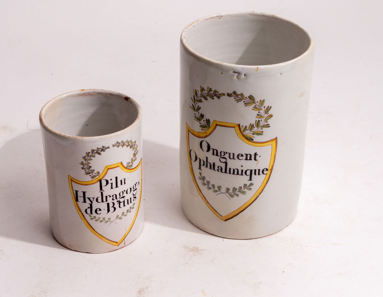 Two Antique Apothecary Ointment Jars. (1 of 5)