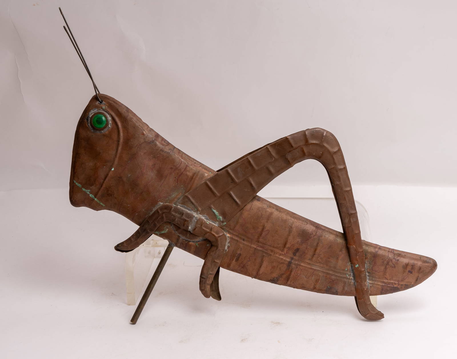 Copper Weathervane With Green Eyes. Auction