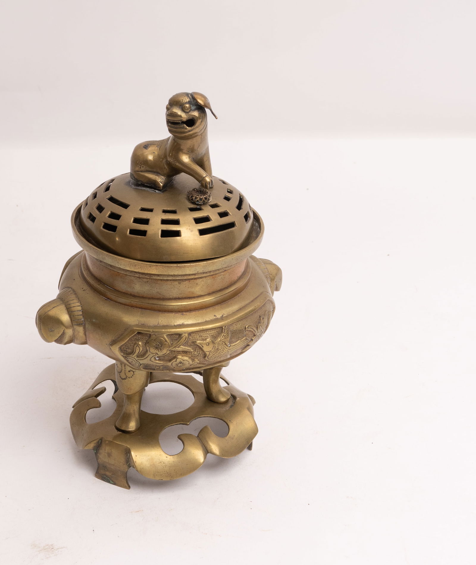 Asian Brass Sensor Censer Burner. (1 of 7)