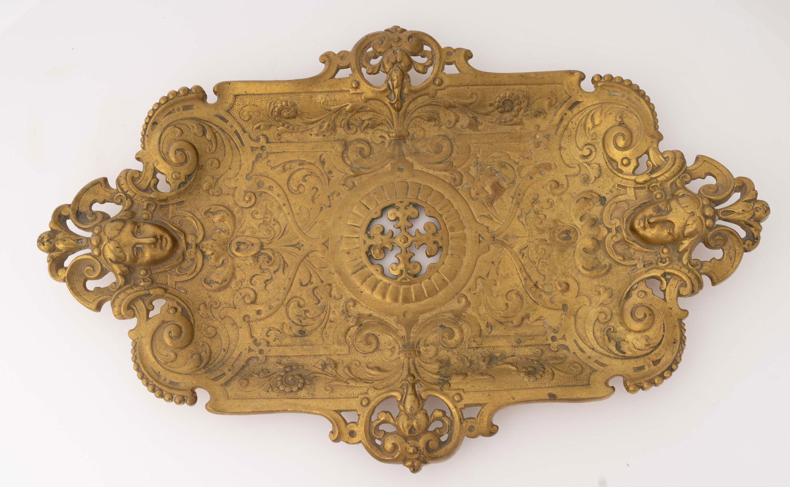 Antique Art Nouveau Brass Tray. (1 of 6)