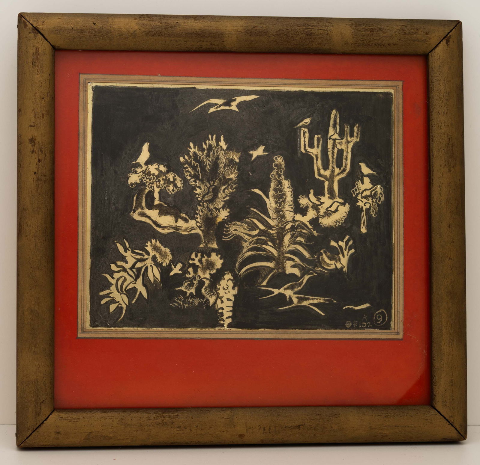 Original Austin Purves Sketch for S.S. America Panel. (1 of 3)