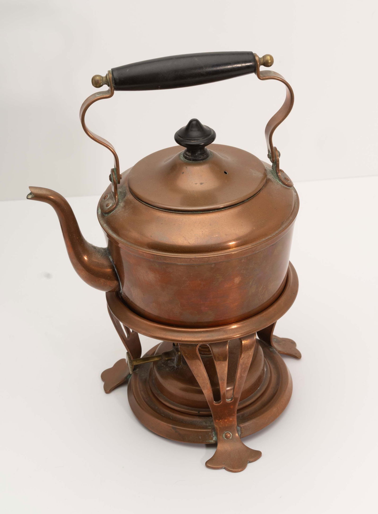 Joseph Heinrichs Copper Teapot with Burner. (1 of 8)