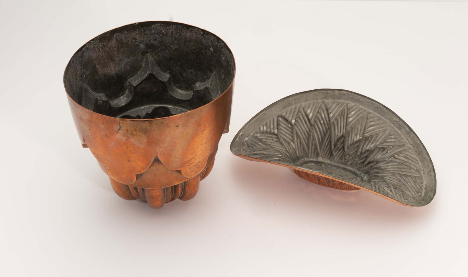 Lot of Two Antique Copper Molds. (1 of 9)