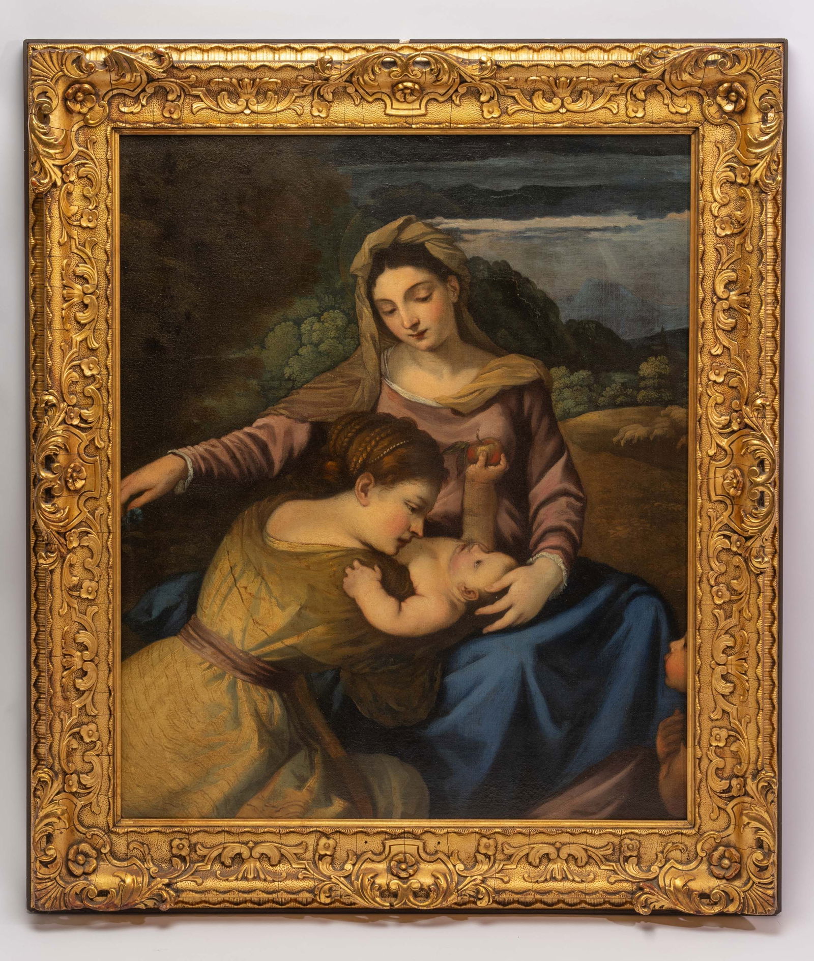 Antique Old Master Painting with Ornate Frame. (1 of 2)