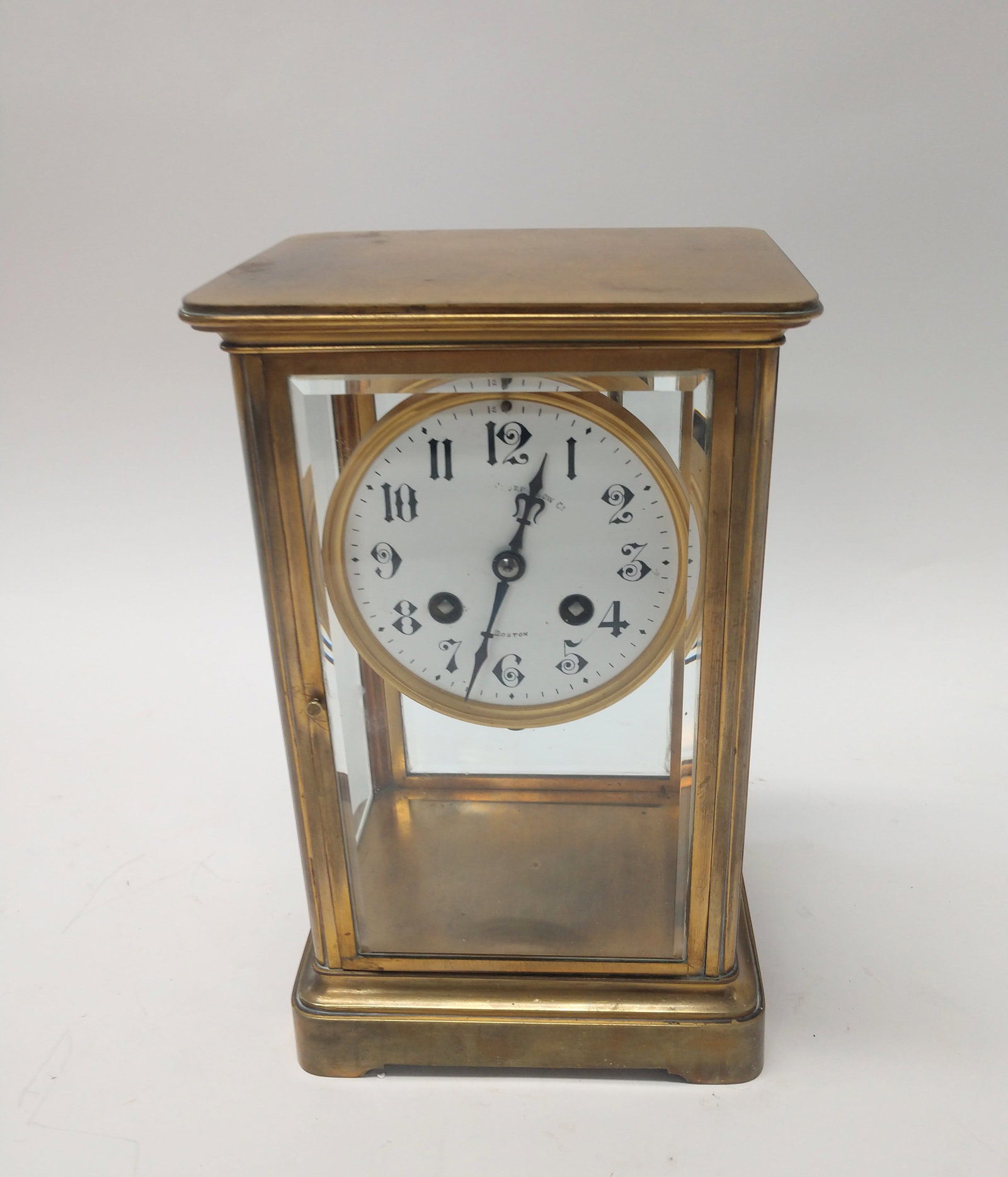 Shreve Crump & Low Co.Boston Brass and Glass Case Clock. (1 of 8)