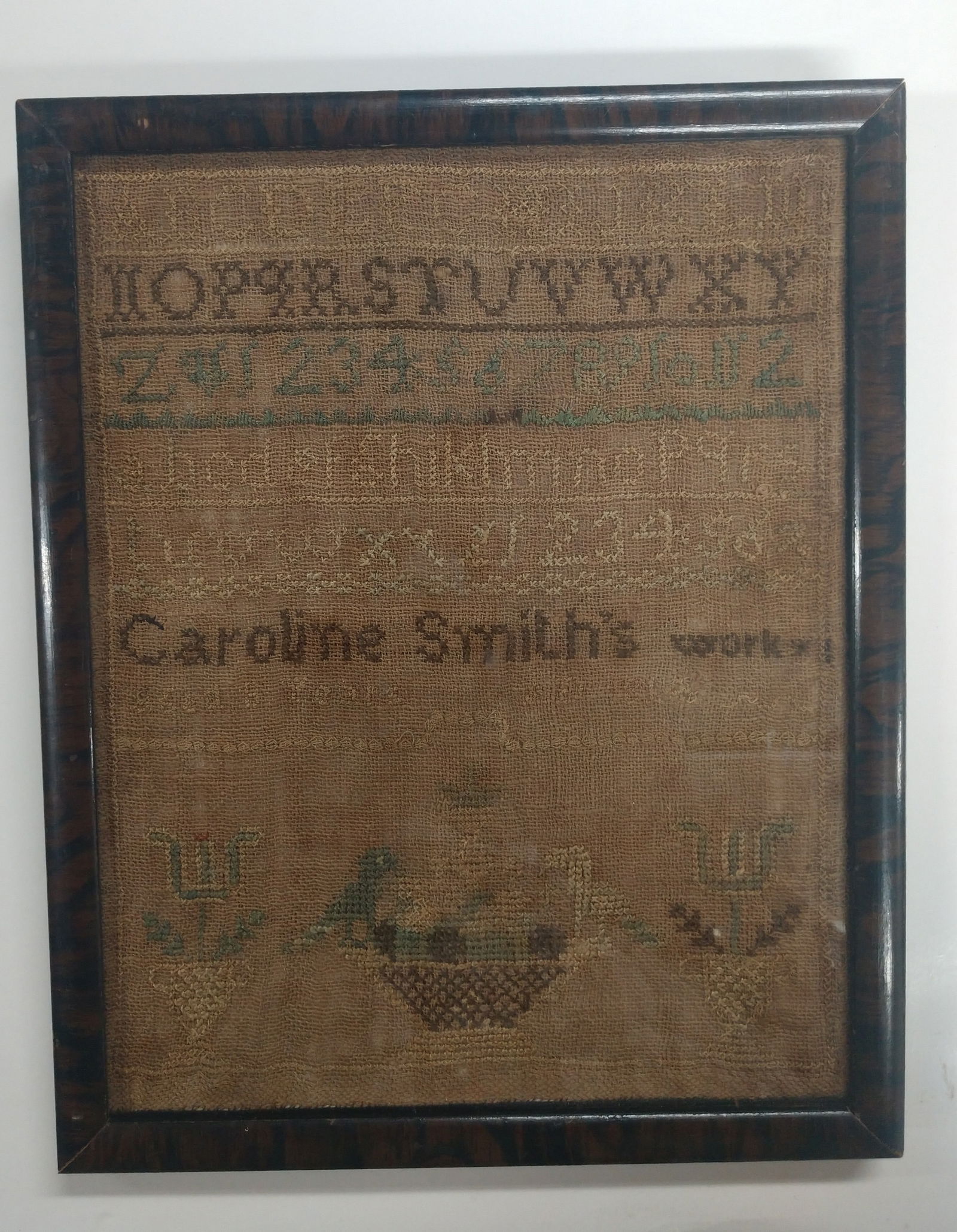 Antique Early 19th-C Needlework Sampler. (1 of 6)