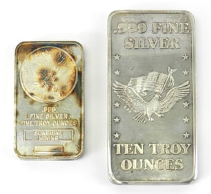 2PC United States Silver Bullion Bars