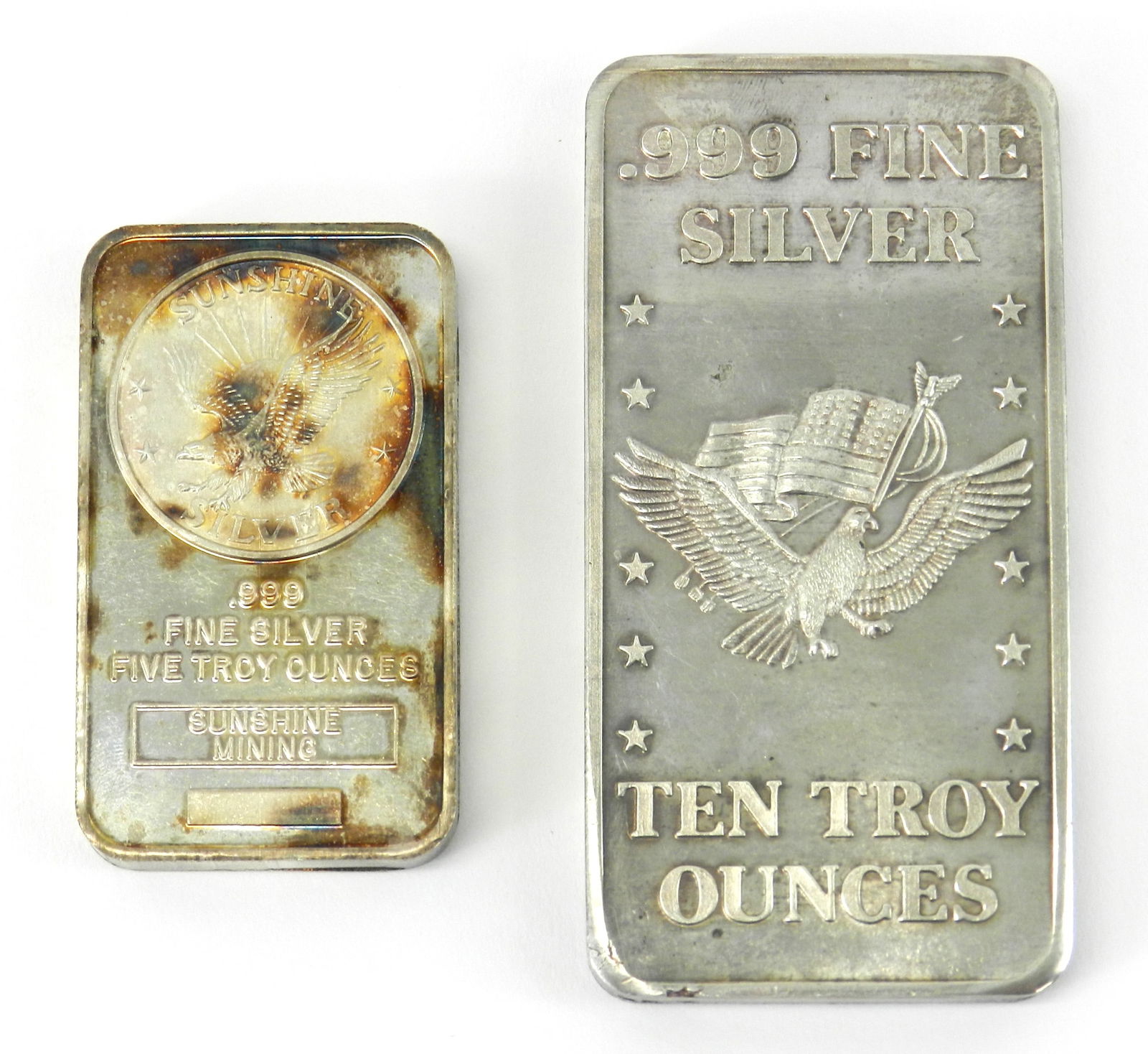 2PC United States Silver Bullion Bars