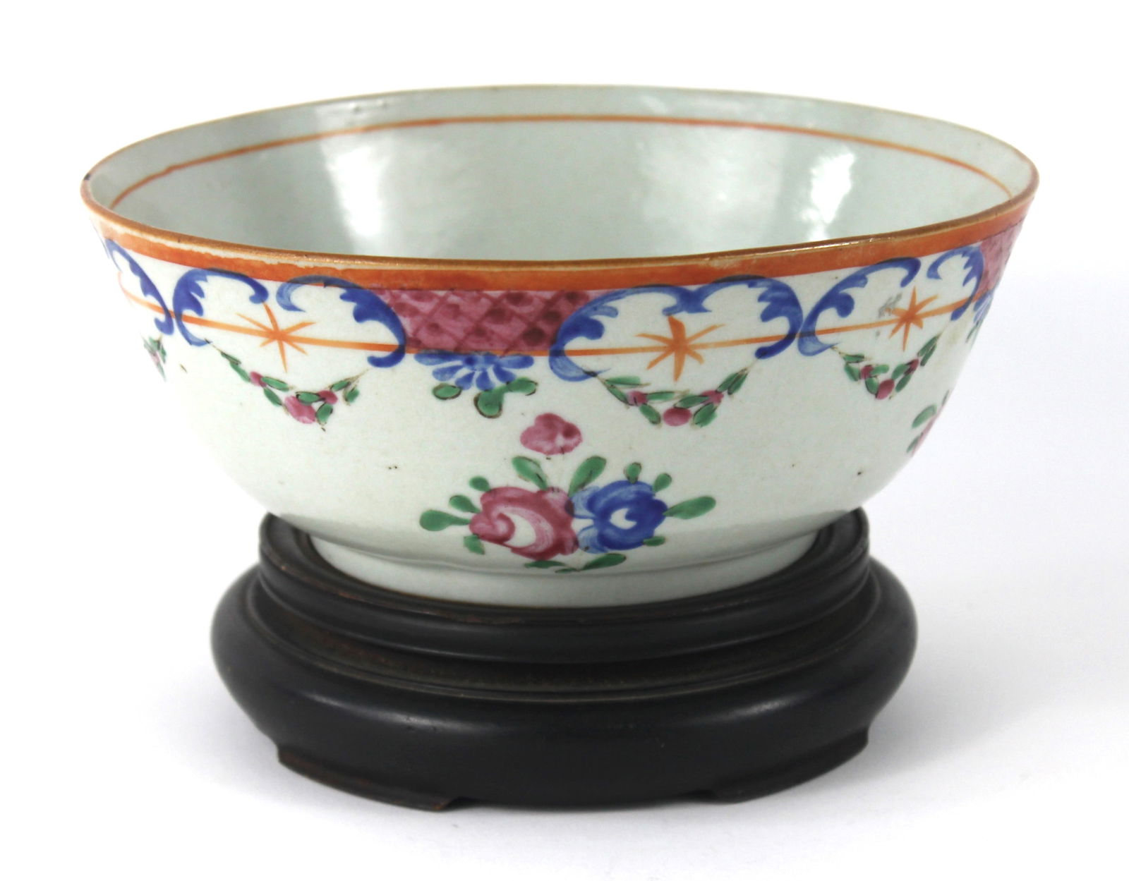 Chinese Export Botanical Porcelain Bowl (1 of 9)