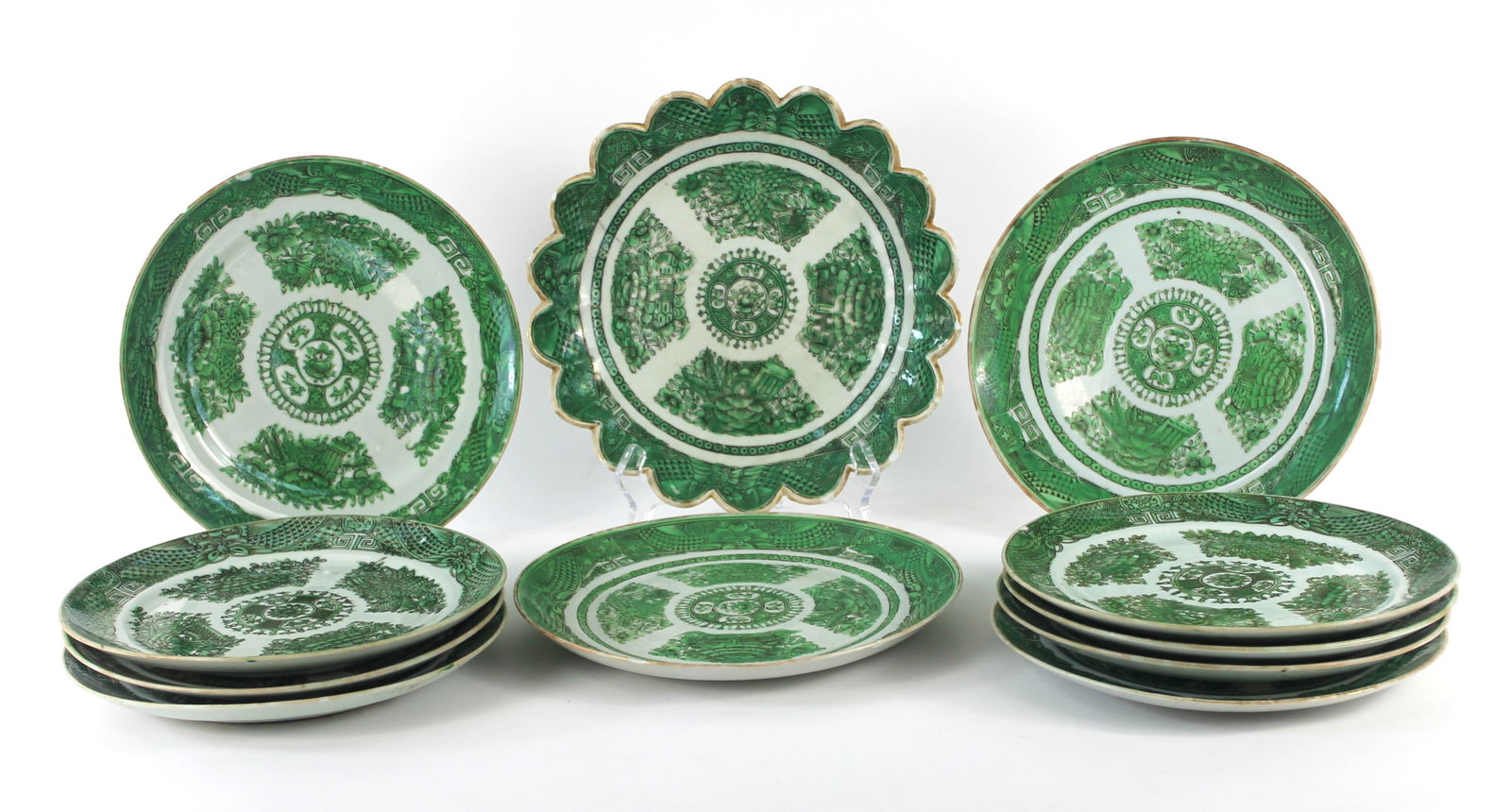 11PC Chinese Export Famille Verte Porcelain Plates (1 of 14)