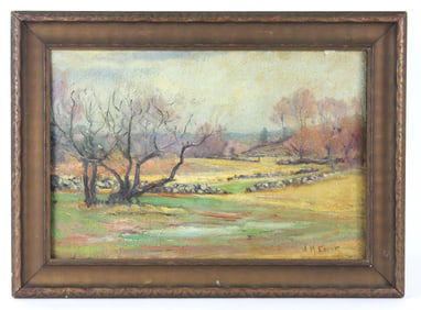 J.N. Ensor Autumnal Landscape Painting