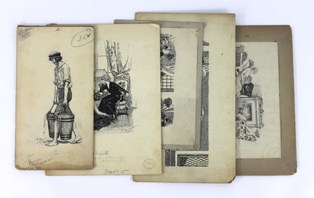 6PC Norman Price Romantic Novel Illustrations