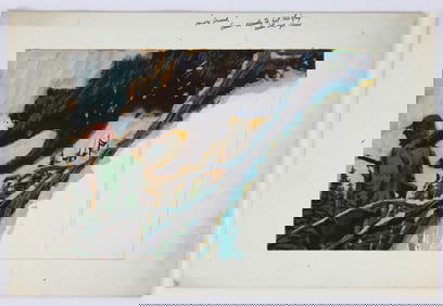 John McDermott Bear Hunting Study Painting