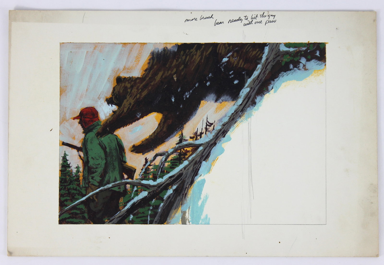 John McDermott Bear Hunting Study Painting (1 of 4)