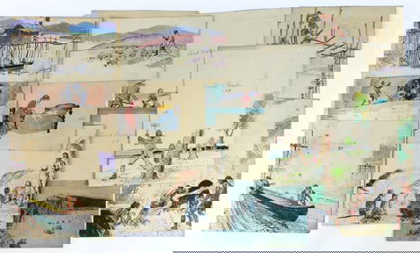 11PC Herbert M Stoops Illustration WC Paintings