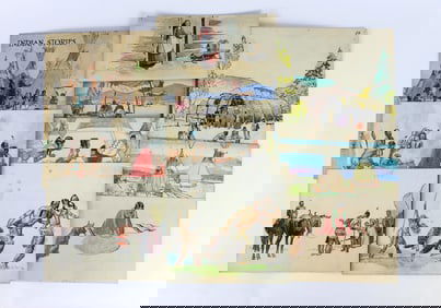 10PC Herbert Stoops Native American Illustrations