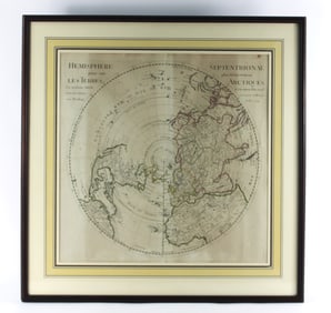 Guillaume Delisle 1714 Northern Hemisphere Map