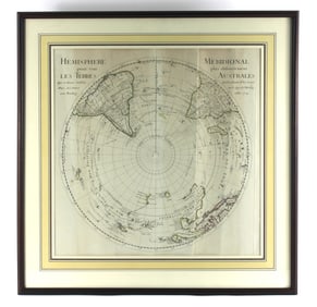 Guillaume Delisle 1714 Southern Hemisphere Map
