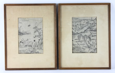 2PC Chinese Rice Paper Landscape Prints