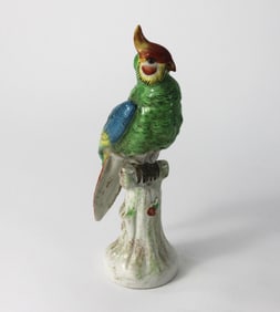 Meissen Style Porcelain Parrot Sculpture
