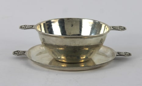 PR Rand & Crane Sterling Silver Bowl & Plate