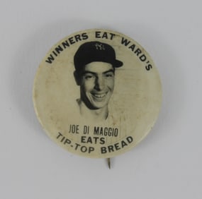 1939 Joe DiMaggio Tip Top Bread Winners Pin