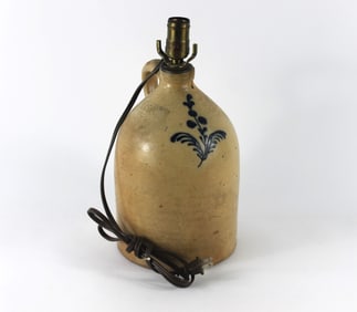 One Gallon Stoneware Crock Jug Table Lamp