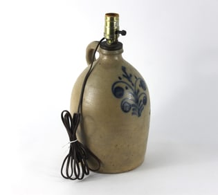 One Gallon Stoneware Crock Jug Table Lamp