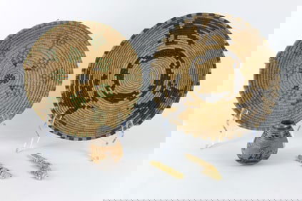 5PC Native American Baskets & Other