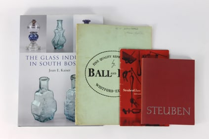 4PC Steuben & Other Glass Collecting Books