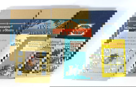 9PC American Stoneware & Pottery Collecting Books