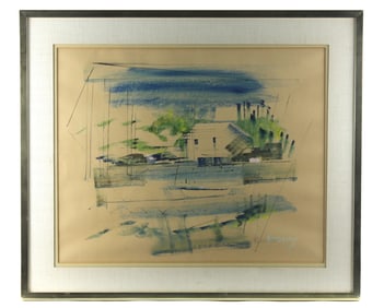 Alfred Birdsey Bermuda Coast WC Painting