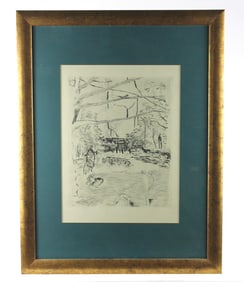 Pierre Bonnard Parisian Park Landscape Etching
