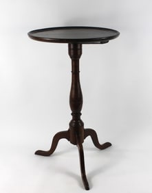 19C American Pie Crust Candle Stand