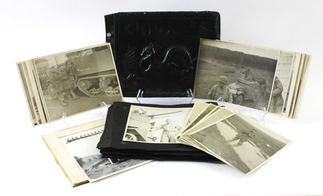 Leather China Marine Album and Post WW2 Photos