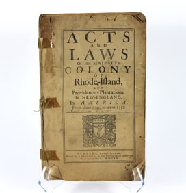 18C Acts And Laws Of The Colony of R.I.