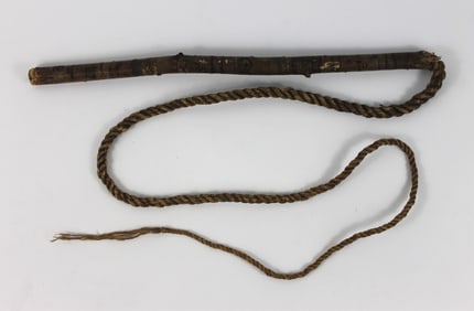 Early Birch Bark Hand Woven Whip